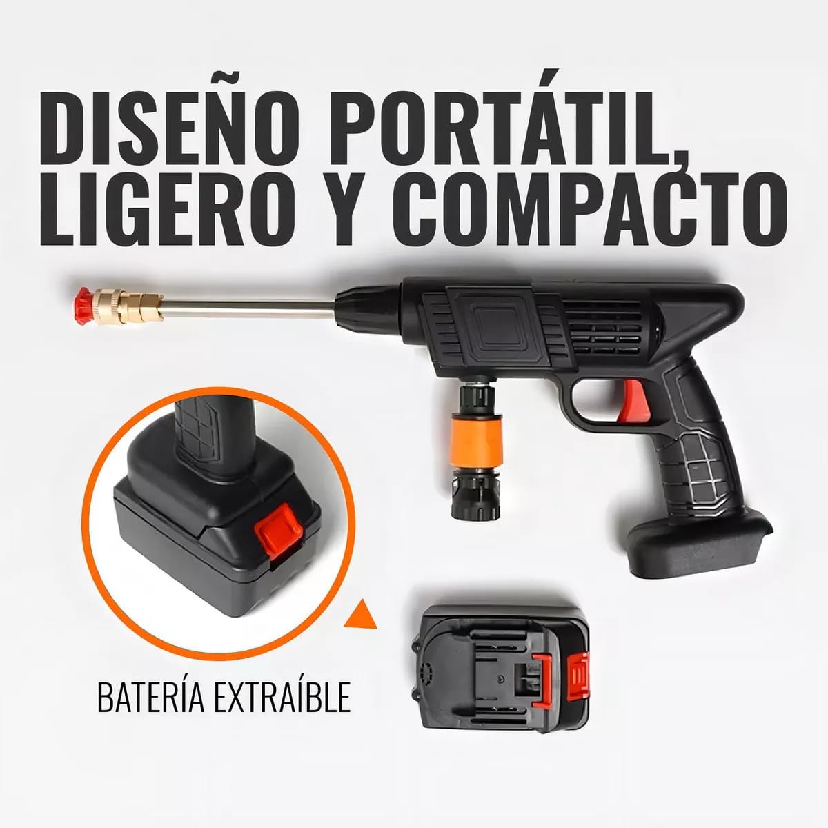 AquaBlast™ | Hidrolavadora portátil | RECIBE BATERÍA ADICIONAL GRATIS.